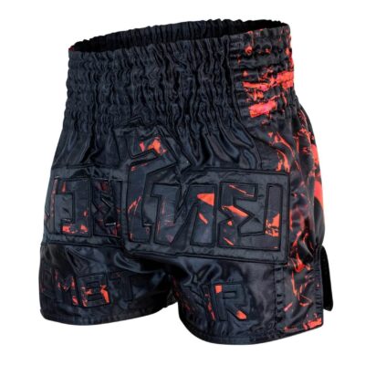 Shorts Jumbo de Muay Thai Rojo Cuarteado Frente