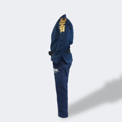 Kimono HWD Negro Azul lateral SR