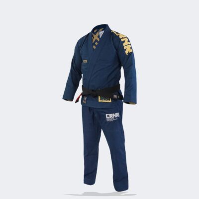 Kimono HWD Negro Azul lateral SR