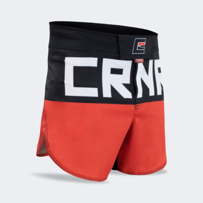 Shorts de Pelea Híbrido Supreme negro/rojo