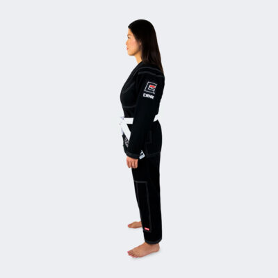 GI de BJJ para mujer Color negro V6